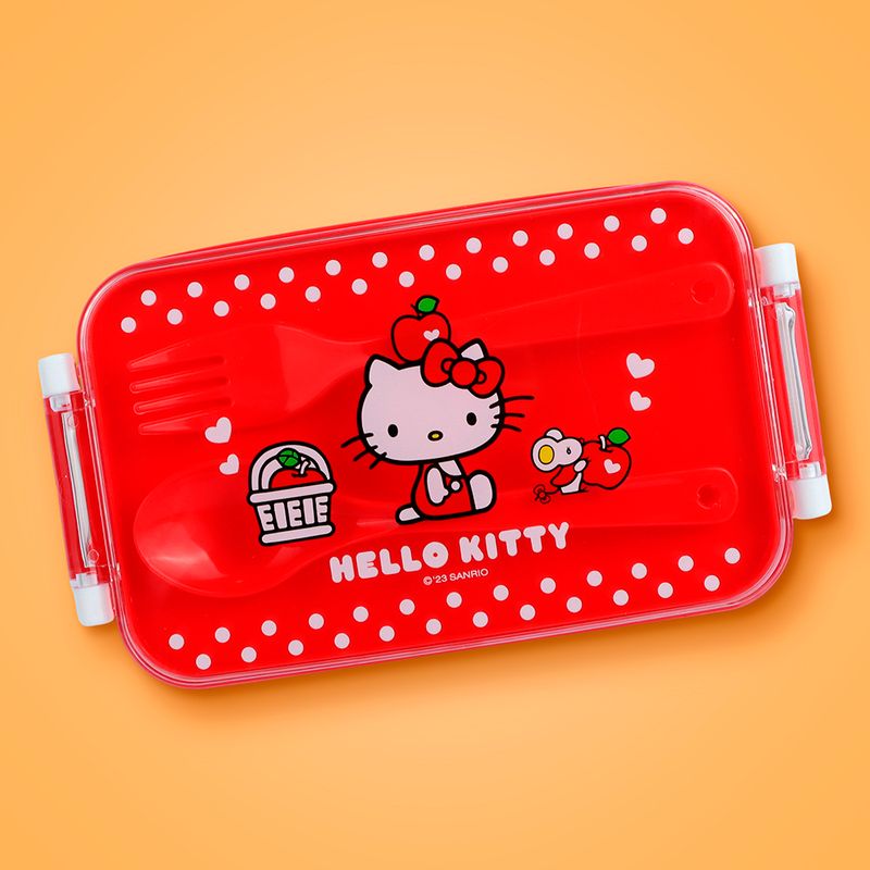Contenedor-de-Alimentos-con-Cubiertos-470Ml-Serie-Sanrio-Hello-Kitty-Rojo-2-24087