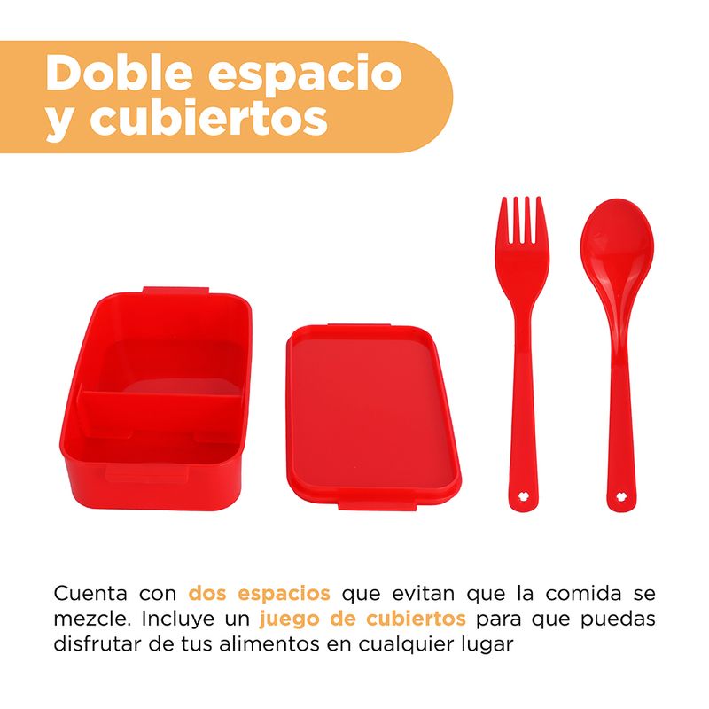 Contenedor-de-Alimentos-con-Cubiertos-470Ml-Serie-Sanrio-Hello-Kitty-Rojo-5-24087
