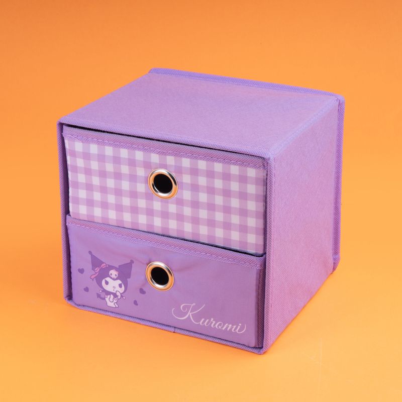 Organizador-de-Tela-de-2-Cajones-Serie-Sanrio-Kuromi-Lila-7-24002