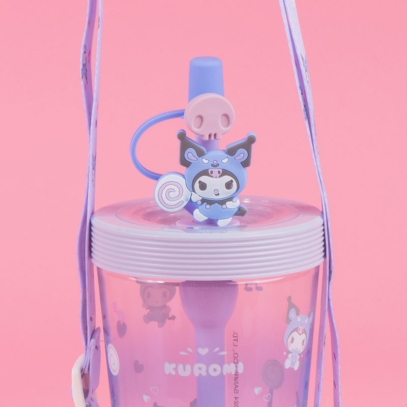 Vaso-Plastico-con-Correa-para-el-Hombro-de-535-Ml-Serie-Sanrio-Kuromi-Morado-8-24042