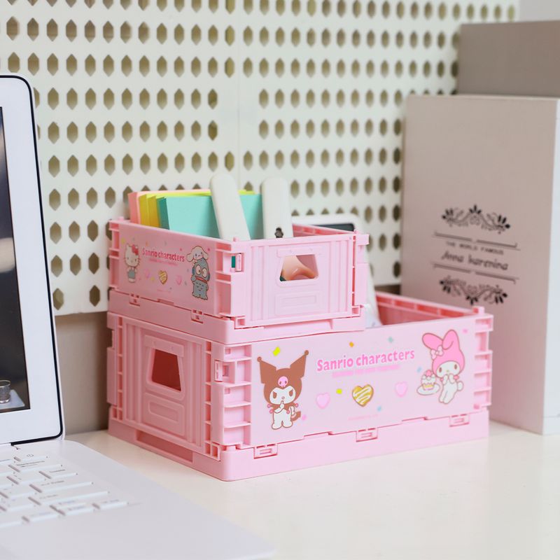 Organizador-Plastico-de-Cesta-Plegable-Peque-o-Serie-Sanrio-Rosa-2-24024