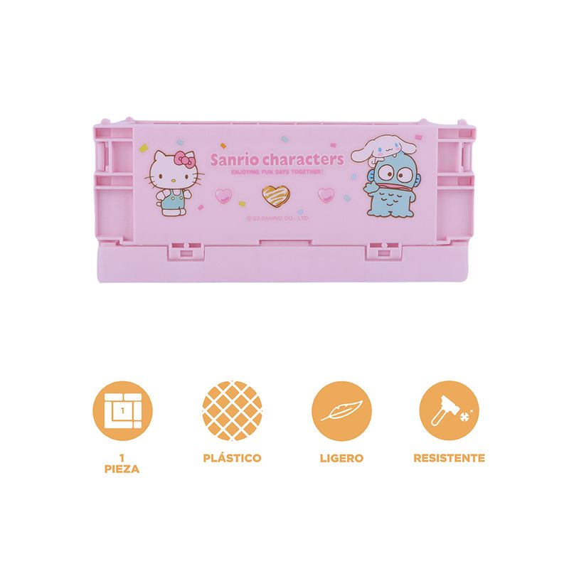 Organizador-Plastico-de-Cesta-Plegable-Peque-o-Serie-Sanrio-Rosa-3-24024
