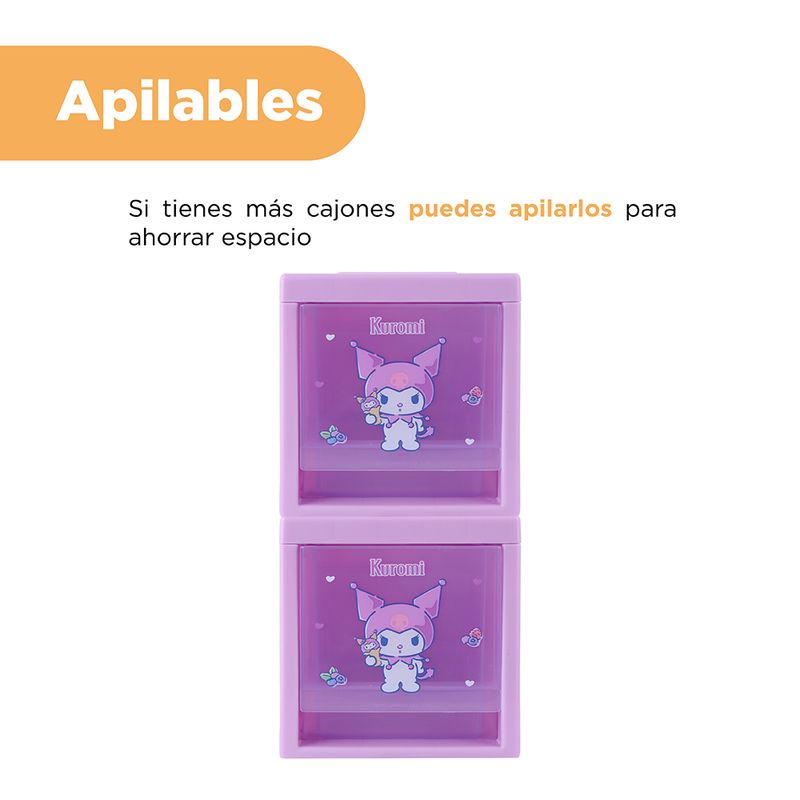 Organizador-Plastico-Apilable-con-Divisores-Serie-Sanrio-Kuromi-5-24031