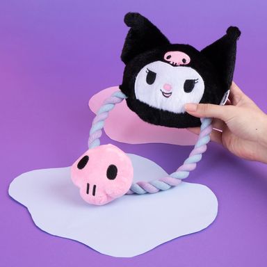 Cuerda de Algodon en Anillo para Mascotas Serie Sanrio Kuromi