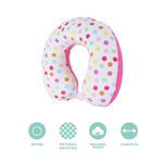 Almohada-de-Viaje-para-Cuello-Viscoelastica-Serie-Dots-Rosa-3-24099