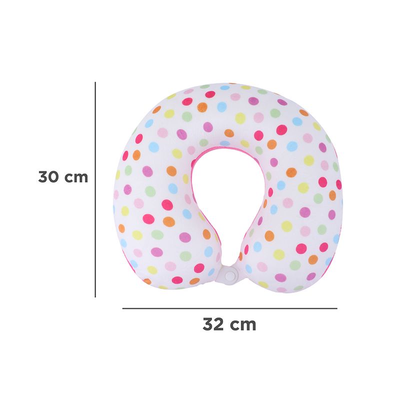 Almohada-de-Viaje-para-Cuello-Viscoelastica-Serie-Dots-Rosa-6-24099