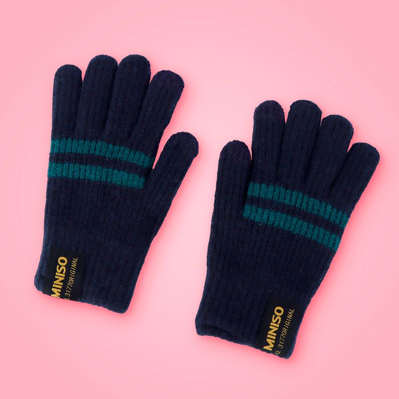 Guantes-de-invierno-Serie-Miniso-con-Rayas-Azul-Marino-2-24063