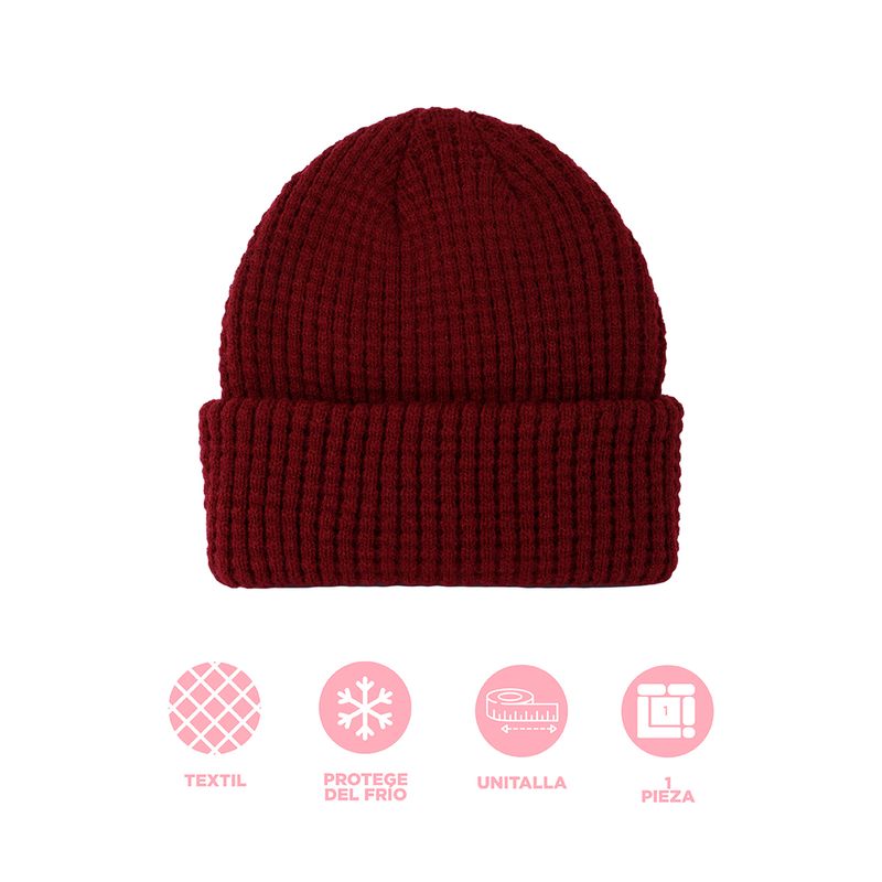 Gorro-Tejido-Acanalado-Serie-Miniso-Rojo-Oscuro-2-24069