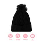 Gorro-Tejido-Trenzado-con-Borla-Serie-Miniso-Negro-3-24071