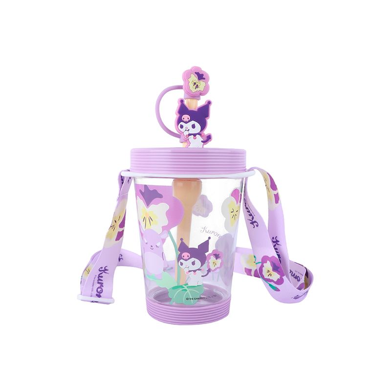 Vaso-Plastico-con-Correa-y-pitillo-de-535-Ml-Serie-Sanrio-Kuromi-1-23996