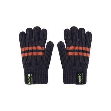 Guantes de invierno Serie Miniso con Rayas Gris