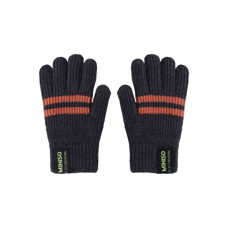 Guantes-de-invierno-Serie-Miniso-con-Rayas-Gris-1-24064