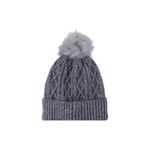 Gorro-Tejido-Trenzado-con-Borla-Serie-Miniso-Gris-1-24072