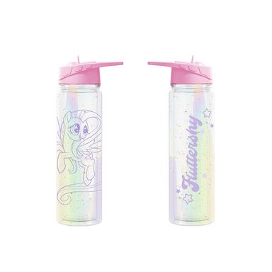 Vaso Plastico con Doble Pared y Pitillo de 500 Ml Serie My Little Pony Rosa