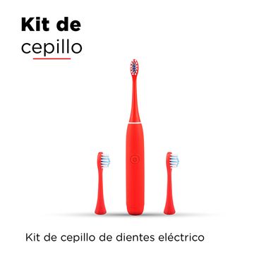 Kit de Cepillos para Dientes Electrico Rojo