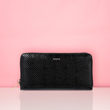 Billetera para Mujer Elegante Grande Serie Miniso Negro