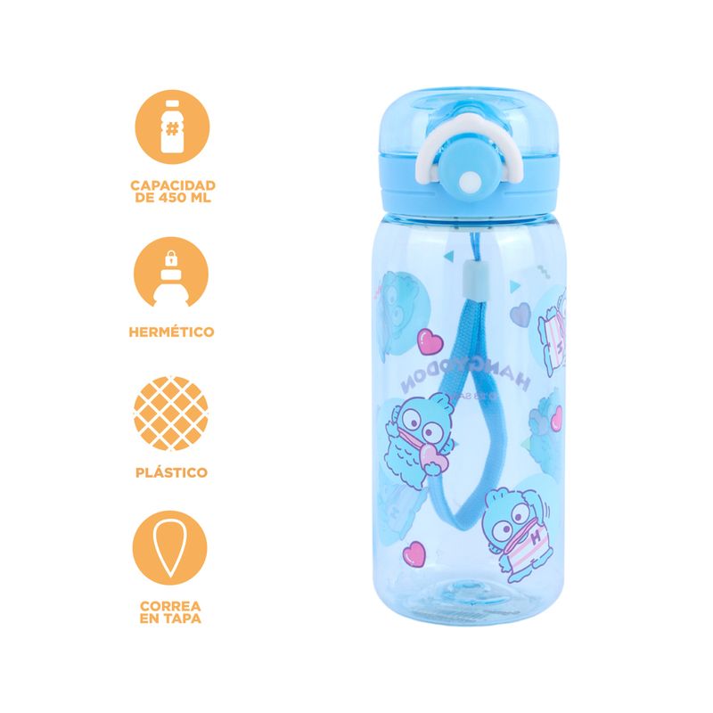 Vaso-Plastico-con-Correa-de-450-Ml-Hangyodon-Serie-Sanrio-Azul-4-24390