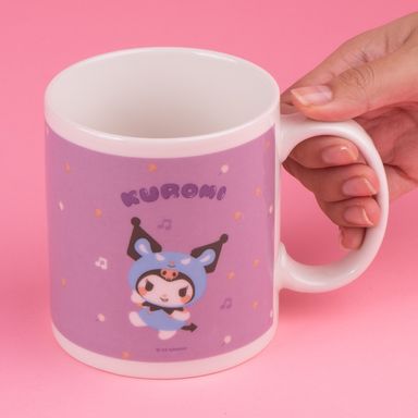 Taza Ceramica de 450 Ml Kuromi Serie Sanrio Morado