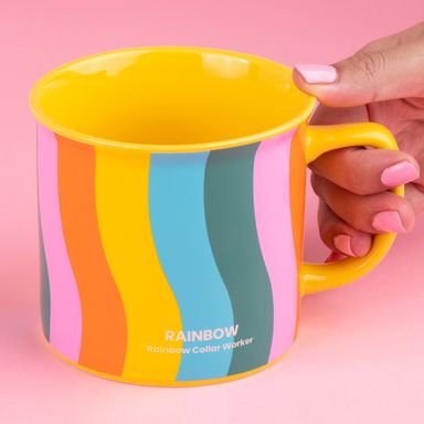 Taza de 430Ml Olas Arcoiris
