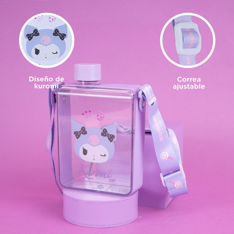 Botella-de-Plastico-con-Correa-500-Ml-Serie-Sanrio-Kuromi-6-24371