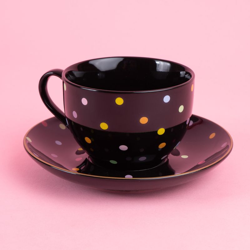 Taza-Ceramica-con-Posavasos-240-Ml-Serie-Dots-Negro-3-24170