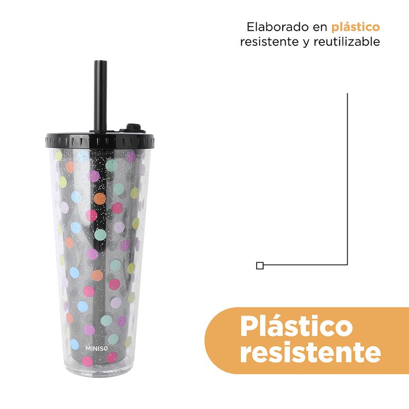 Vaso-Plastico-de-Doble-Pared-con-Pitillo-720-Ml-Serie-Dots-Negro-6-24236
