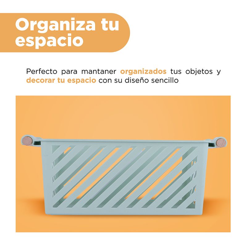Organizador-Plastico-Cesta-de-Almacenamiento-Apilable-con-Mango-de-Madera-L-Verde-4-24210