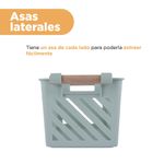 Organizador-Plastico-Cesta-de-Almacenamiento-Apilable-con-Mango-de-Madera-L-Verde-5-24210