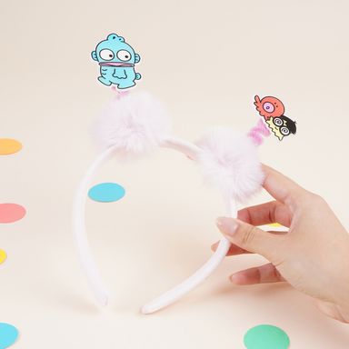Diadema Hangyodon de Peluche Serie Sanrio Rosa
