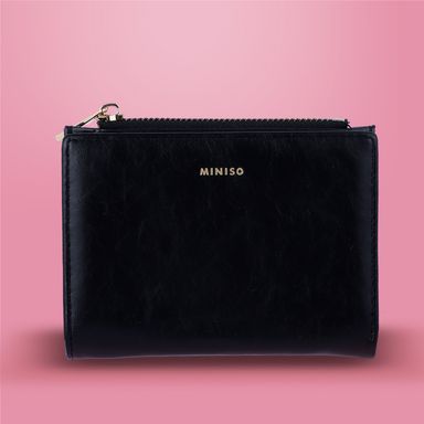 Billetera para Mujer Basica Serie Miniso Negro