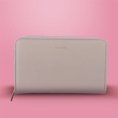 Billetera para Mujer Basica Mediana Serie Miniso Beige