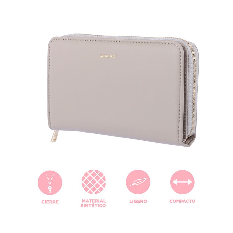 Billetera-para-Mujer-Basica-Mediana-Serie-Miniso-Beige-3-24309