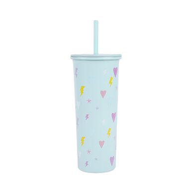 Vaso de Acero Inoxidable con Pitillo 800 Ml Menta