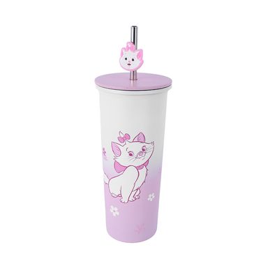 Vaso de Acero Inoxidable con Pitillo 800Ml Serie Disney Marie