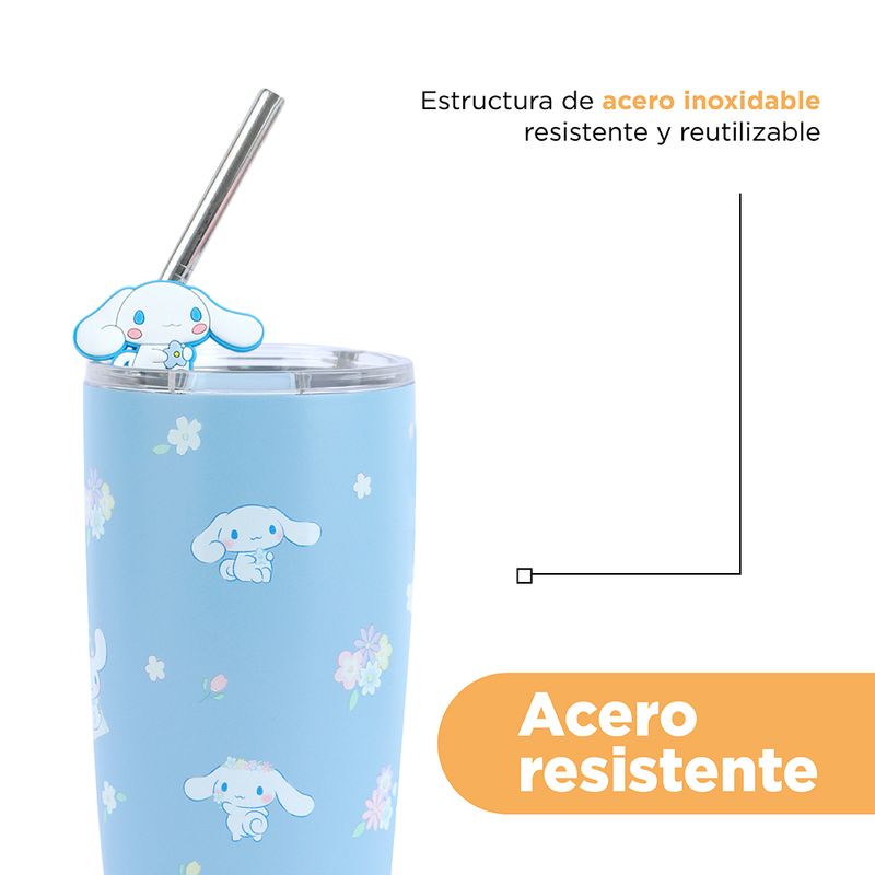 Vaso-de-Acero-con-Pitillo-580-Ml-Cinnamoroll-Serie-Sanrio-Azul-7-24491
