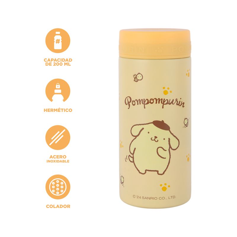 Termo-de-200-Ml-Pompompurin-Serie-Sanrio-Amarillo-4-24485