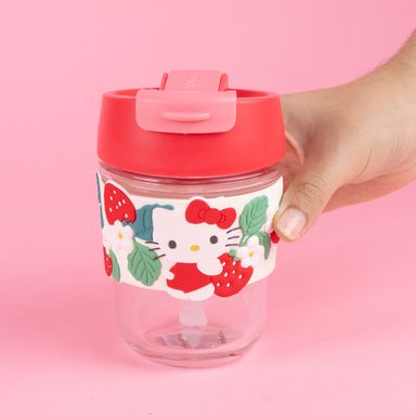 Vaso de Vidrio de 350 Ml Hello Kitty Serie Sanrio