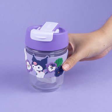 Vaso de Vidrio de 350 Ml Kuromi Serie Sanrio