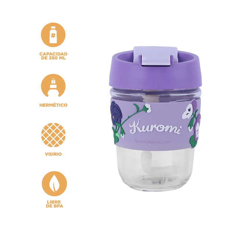 Vaso-de-Vidrio-de-350-Ml-Kuromi-Serie-Sanrio-5-24461