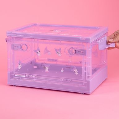 Organizador Plastico Plegable con Apertura Lateral Xs Kuromi Serie Sanrio