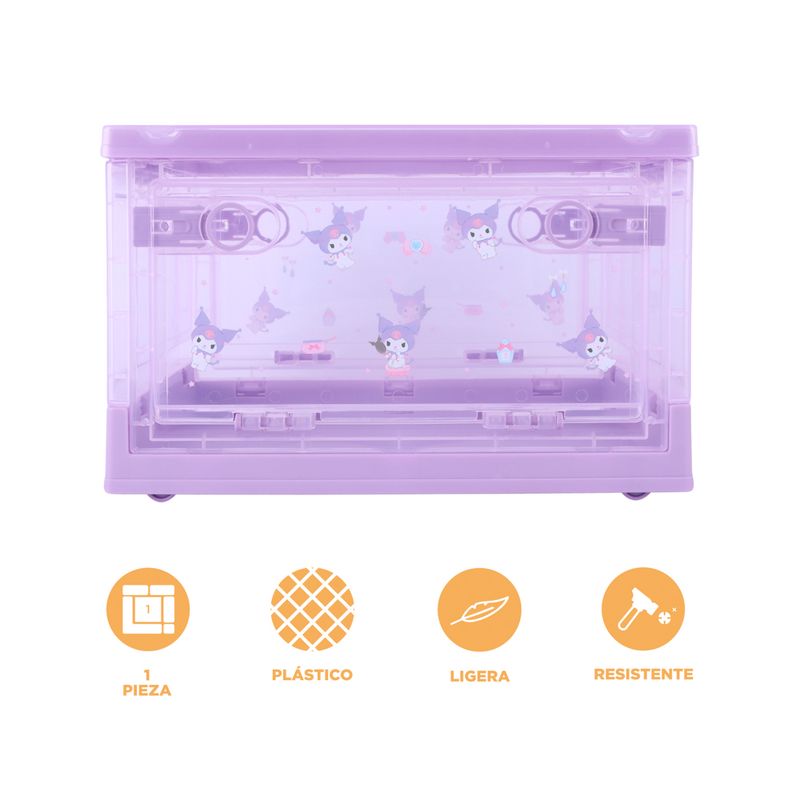 Organizador-Plastico-Plegable-con-Apertura-Lateral-Xs-Kuromi-Serie-Sanrio-4-24474