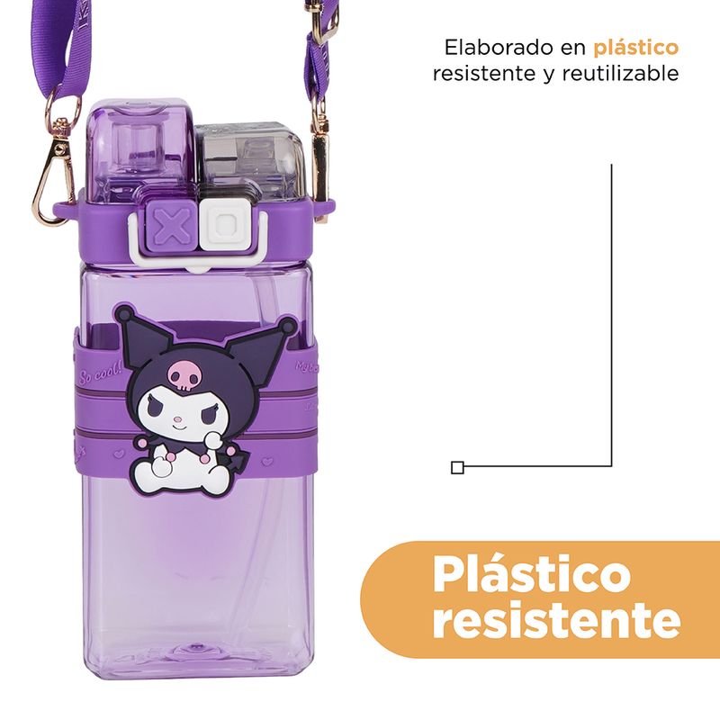 Vasa-Plastico-con-Doble-Pitillo-de-520-Ml-Kuromi-Serie-Sanrio-7-24470