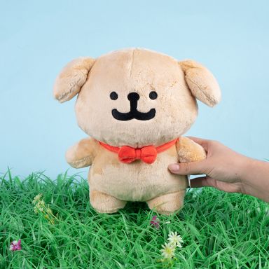 Peluche 10 In Golden Retriever Con Corbata de Moño Serie Maltese