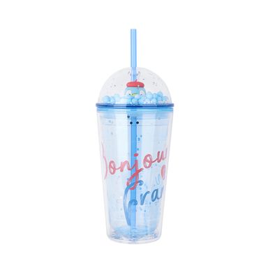Vaso Plastico con Pitillo de 600 Ml Serie Mini Family