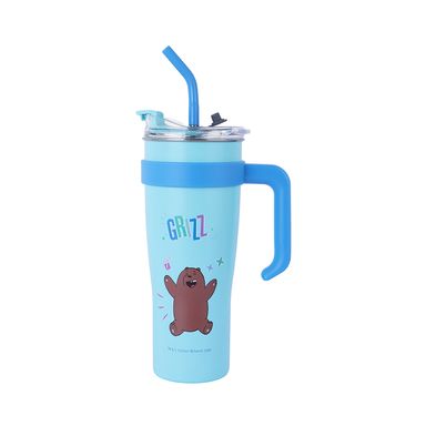 Vaso de Acero Pared Simple con Asa 1.6L Grizz Serie Wbb Azul