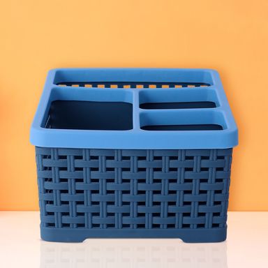 Organizador Plastico de 4 Compartimentos L Azul