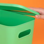 Organizador-Plastico-de-Almacenamiento-con-Tapa-Serie-Rainbow-L-Verde-7-24582