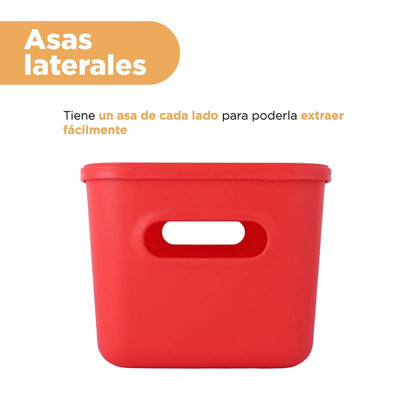 Organizador-Plastico-de-Almacenamiento-con-Tapa-Serie-Rainbow-L-Rojo-6-24583