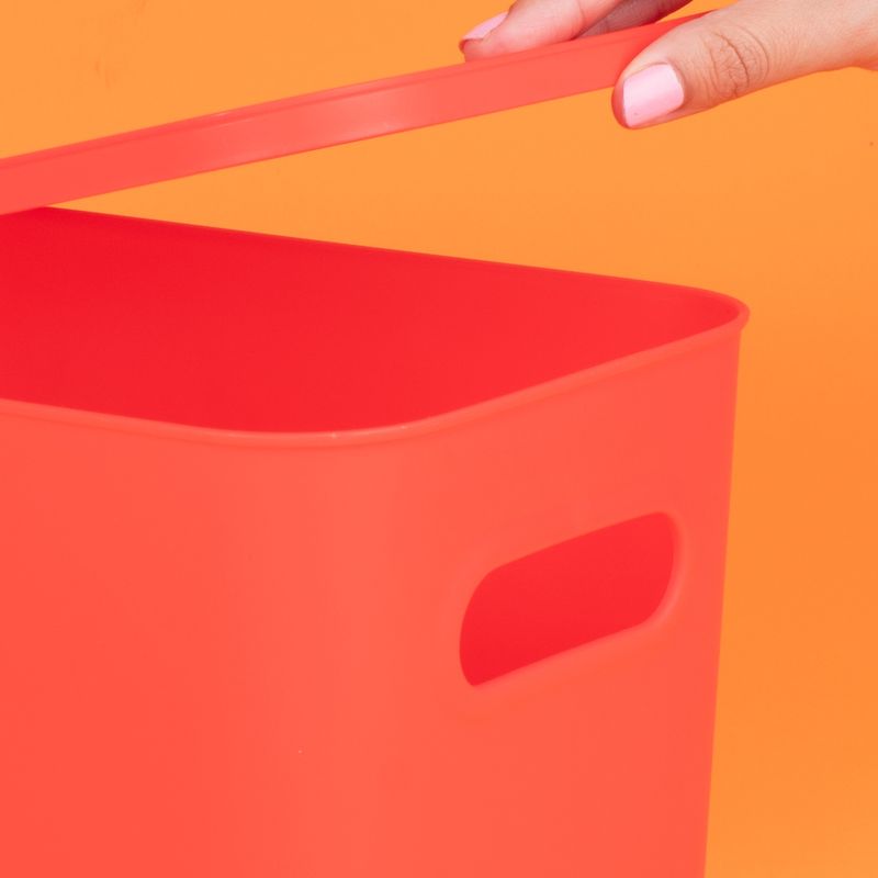 Organizador-Plastico-de-Almacenamiento-con-Tapa-Serie-Rainbow-L-Rojo-7-24583