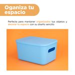 Organizador-Plastico-de-Almacenamiento-con-Tapa-Serie-Rainbow-L-Azul-5-24584